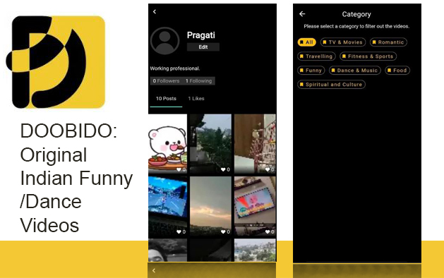 Doobido: Original Indian Funny/Dance Videos - AppsListo