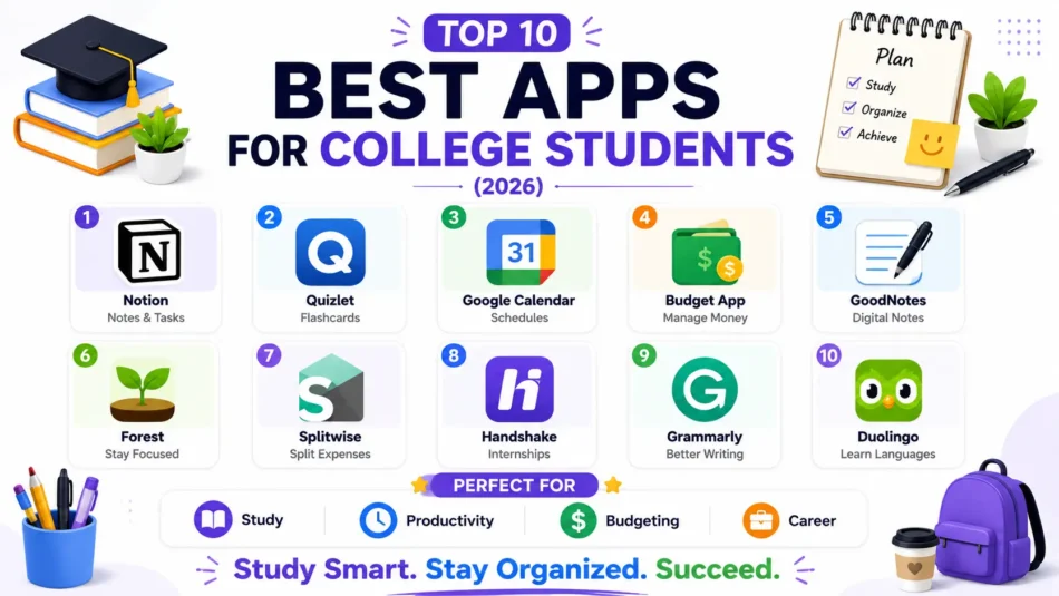 Top 10 Best Apps for College Students in 2026