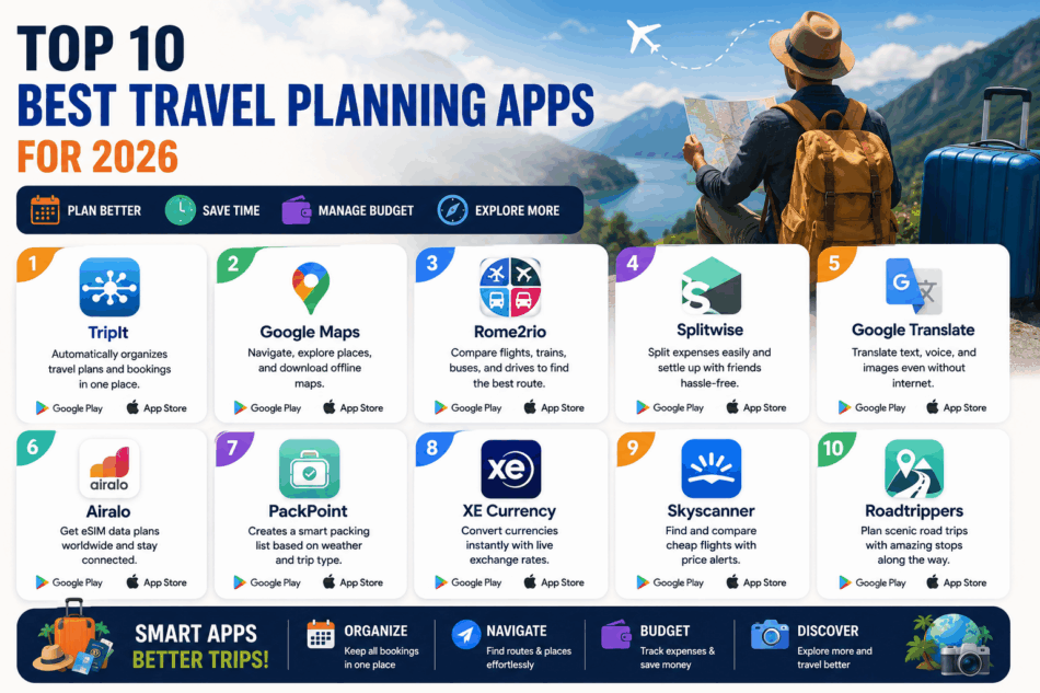 10 Best Travel Planning Apps for 2026