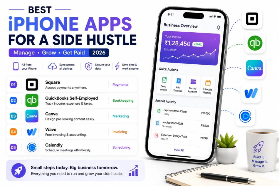 best iPhone apps for side hustles 2026